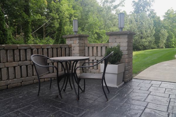 Stamped Concrete Patio Installation in Huntersville